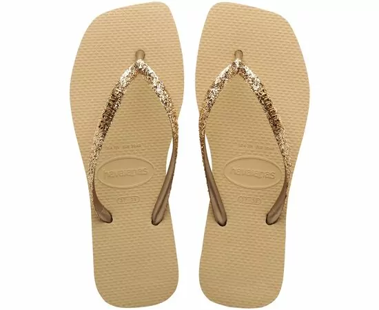 Chinelos Havaianas Slim Square Glitter