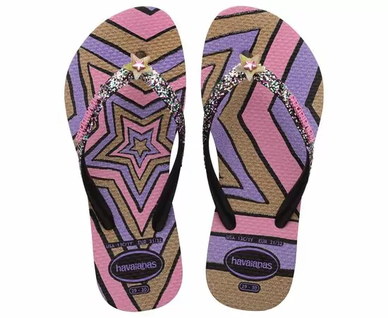 Chinelos Havaianas Kids Slim Glitter