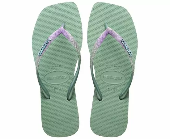 Chinelos Havaianas Slim Square Glitter