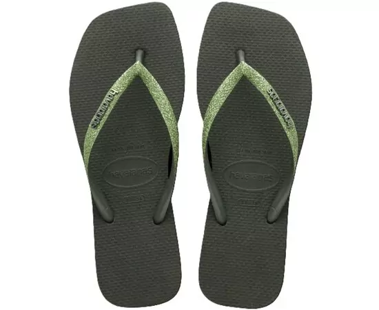 Chinelos Havaianas Slim Square Glitter