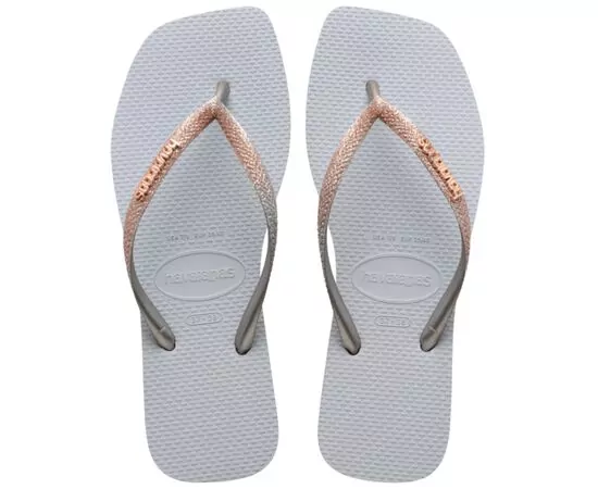 Chinelos Havaianas Slim Square Glitter