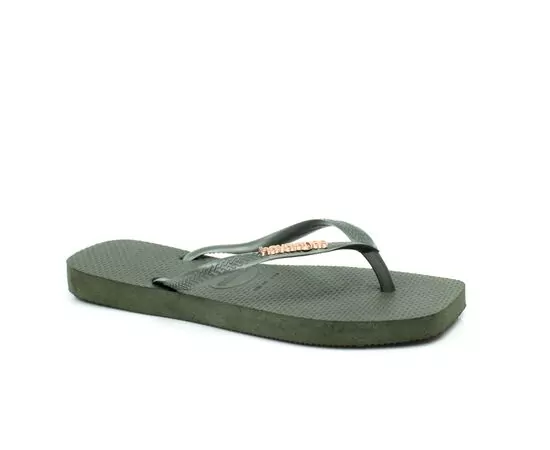 Sandalias Havaianas Slim Square Logo Metallic